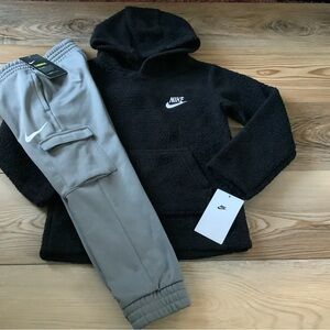 Nike boys  Black Fleece Hoodie & athletic pants outfit size 5(NWT)~PRICE IS FIRM